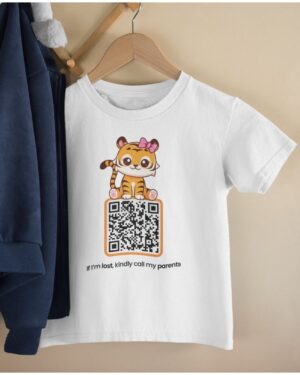 Cute Tiger QR Safety T-Shirt
