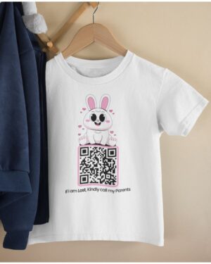 Bunny QR Safety T-Shirt – Help Me Get Home
